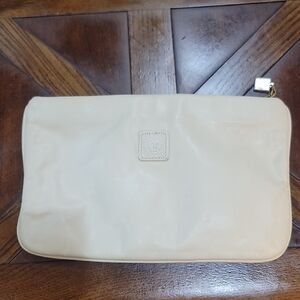 Vintage Anne Klein Chic Cream Leather Accessory